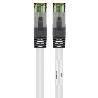 Goobay Premium S/FTP CAT8.1 40 Gigabit netwerkkabel / wit - LSZH - 0,50 meter