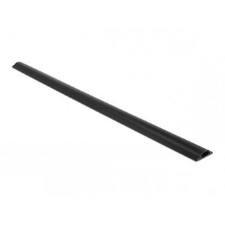 DeLOCK Kunststof kabelgoot half-rond met zelfklevende plakstrip - 100 x 3 cm / zwart