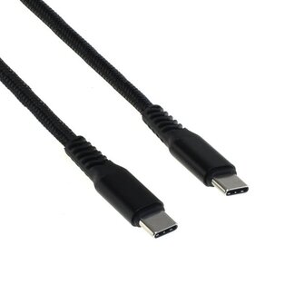 OTB USB-C naar USB-C kabel met E-Marker chip - USB3.0 - tot 20V/5A / zwart - 1 meter