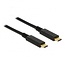 Premium USB-C naar USB-C kabel met E-Marker chip - USB3.2 (tot 10 Gbit/s) - PD tot 20V/3A - video tot 8K 30Hz / zwart - 1 meter