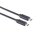 USB-C naar USB-C kabel - USB3.2 (tot 20 Gbit/s) - PD tot 20V/3A - video tot 4K 60Hz / zwart - 1 meter