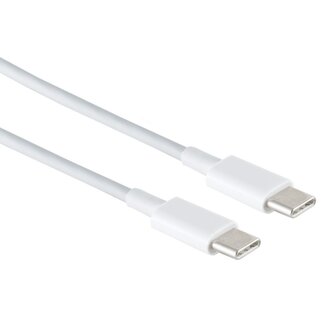 S-Impuls USB-C naar USB-C kabel - USB3.2 (tot 20 Gbit/s) - PD tot 20V/3A - video tot 4K 60Hz / wit - 1 meter