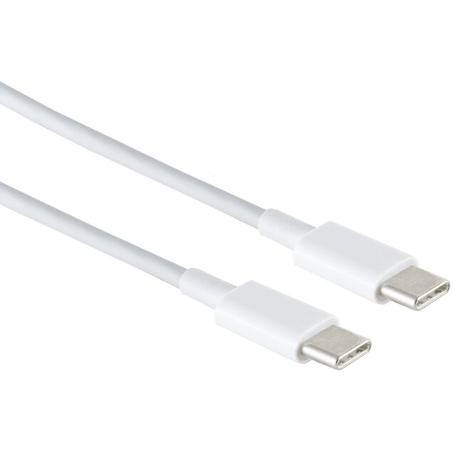 USB-C naar USB-C kabel - USB3.2 (tot 20 Gbit/s) - PD tot 20V/3A - video tot 4K 60Hz / wit - 1 meter