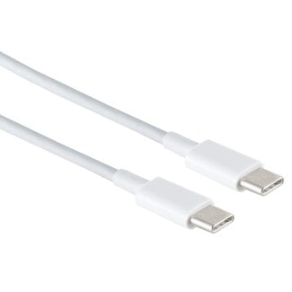 S-Impuls USB-C naar USB-C kabel - USB3.2 (tot 20 Gbit/s) - PD tot 20V/3A - video tot 4K 60Hz / wit - 0,50 meter