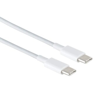 S-Impuls USB-C naar USB-C kabel - USB3.2 (tot 20 Gbit/s) - PD tot 20V/3A - video tot 4K 60Hz / wit - 1,5 meter