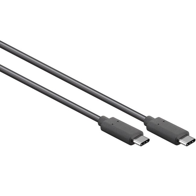 USB-C naar USB-C kabel met E-Marker chip - USB3.2 (tot 20 Gbit/s) - PD tot 20V/5A - video tot 4K 60Hz / zwart - 1,5 meter