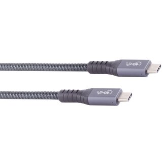 S-Impuls Premium USB-C naar USB-C kabel - USB4 (tot 40 Gbit/s) - PD tot 100W - video tot 8K 60Hz / zwart - 0,50 meter
