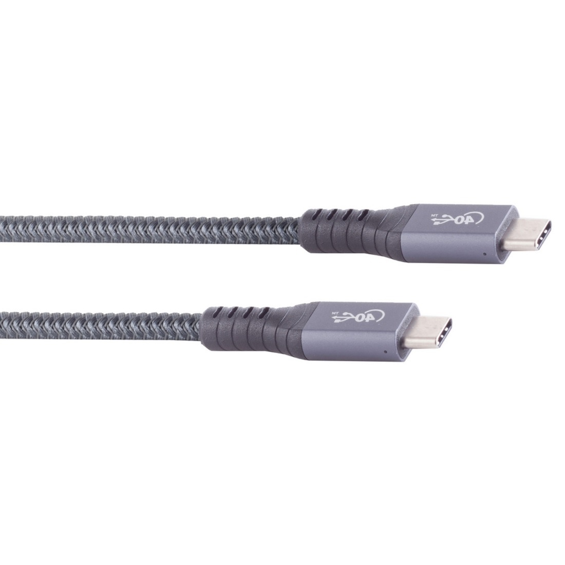 USB-C Kabel - USB 4 Gen 3x2 - 100W laden - 0,5 meter - Zwart