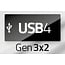 USB-C naar USB-C kabel - USB4 (tot 40 Gbit/s) - PD tot 100W - video tot 8K 60Hz / zwart - 0,25 meter