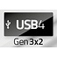 Premium USB-C naar USB-C kabel - USB4 (tot 40 Gbit/s) - PD tot 100W - video tot 8K 60Hz / zwart - 0,25 meter