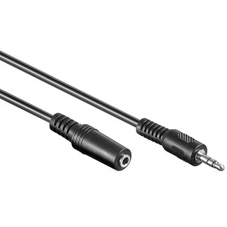 S-Impuls 3,5mm Jack stereo audio verlengkabel / zwart - 2 meter