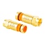 Compressie F-connector voor 7 mm kabel - verguld / recht