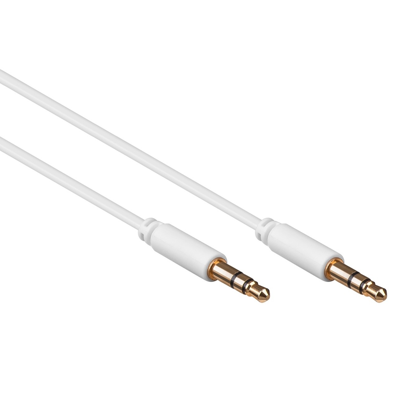 3,5mm Stereo Jack Kabel - Verguld - 1,5 meter - Wit