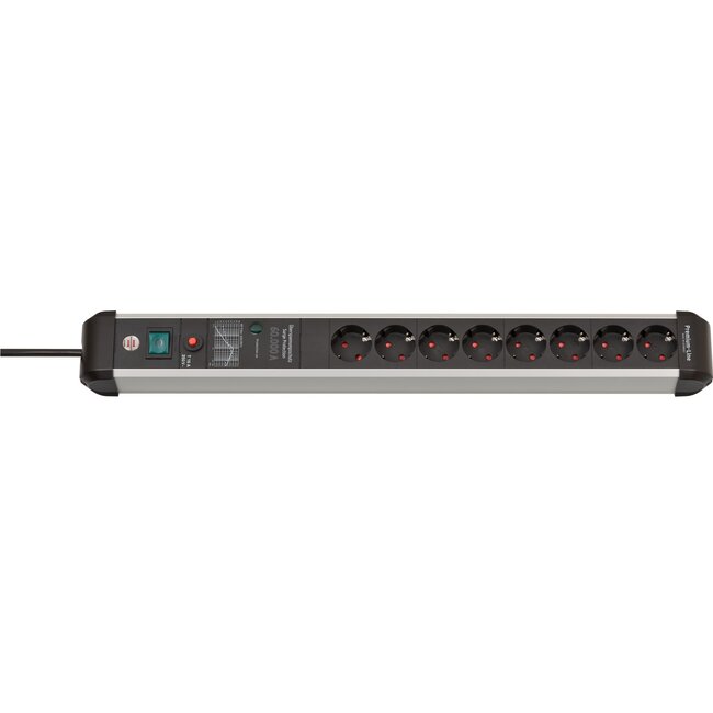 Brennenstuhl Premium-Protect-Line stekkerdoos met 8 contacten en overspanningsbeveiliging / zwart - 3 meter
