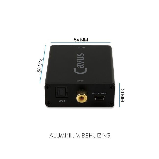 Cavus Digitaal naar analoog audio converter (DAC) / High-Res audio