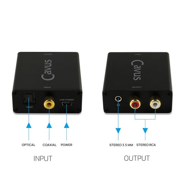 Cavus Digitaal naar analoog audio converter (DAC) / High-Res audio