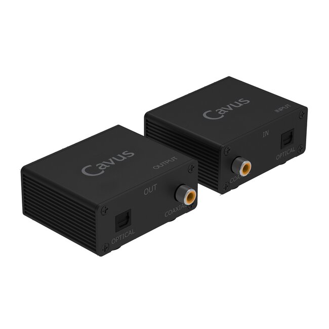 Cavus Digitaal audio over ethernet extender set / zwart