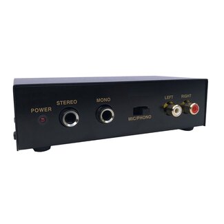 Cavus Cavus voorversterker (PRE AMP) voor draaitafels en microfoons (1x Phono + 2x MIC) / zwart