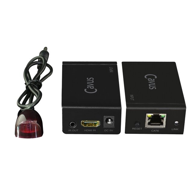 Cavus HDMI + IR verlenger over 1 netwerkkabel - 60 meter (Full HD)