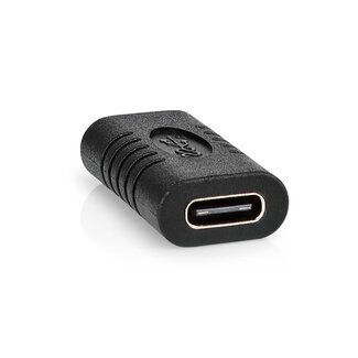 Nedis USB-C naar USB-C koppelstuk - USB3.2 (tot 10 Gbit/s) - PD tot 20V/3A - video tot 4K 60Hz / zwart