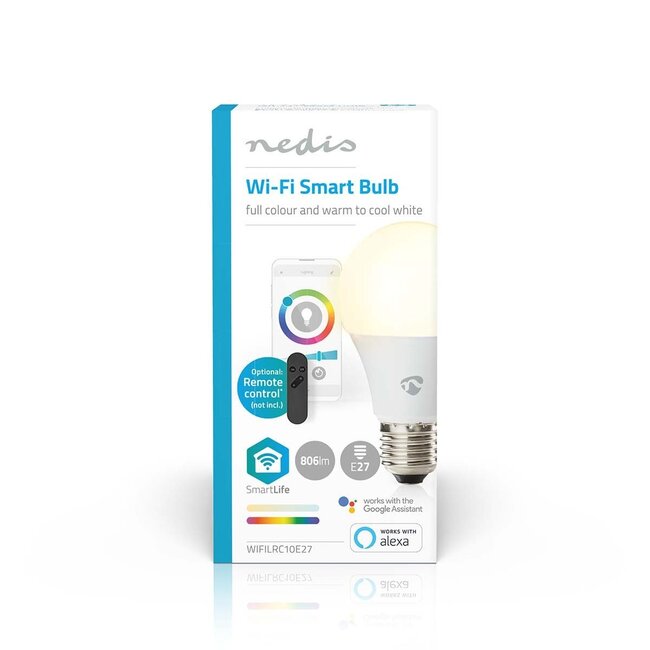 Nedis SmartLife Wi-Fi LED-lamp - E27 fitting / full-color en warm-wit tot koud-wit