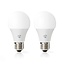 Nedis SmartLife Wi-Fi LED-lamp - E27 fitting / full-color en warm-wit tot koud-wit (2 stuks)