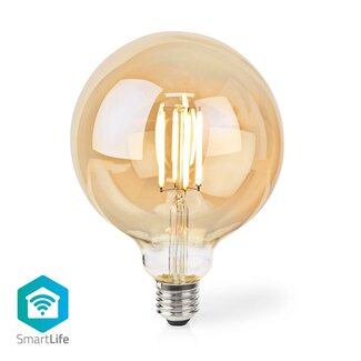 Nedis Nedis SmartLife Wi-Fi filament LED-lamp - E27 fitting - G125 vorm / warm-wit (goud / glas)