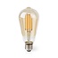 Nedis SmartLife Wi-Fi filament LED-lamp - E27 fitting - ST64 vorm / warm-wit (goud / glas)
