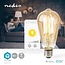 Nedis SmartLife Wi-Fi filament LED-lamp - E27 fitting - ST64 vorm / warm-wit (goud / glas)