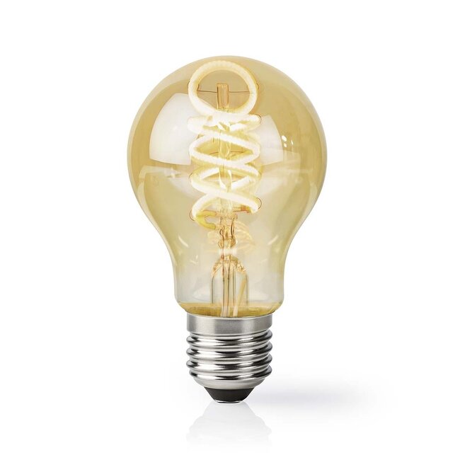 Nedis SmartLife Wi-Fi filament LED-lamp - E27 fitting - A60 vorm / warm-wit tot koud-wit (goud / glas)