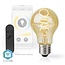 Nedis SmartLife Wi-Fi filament LED-lamp - E27 fitting - A60 vorm / warm-wit tot koud-wit (goud / glas)