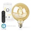 Nedis SmartLife Wi-Fi filament LED-lamp - E27 fitting - G125 vorm / warm-wit tot koud-wit (goud / glas)