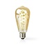 Nedis SmartLife Wi-Fi filament LED-lamp - E27 fitting - ST64 vorm / warm-wit tot koud-wit (goud / glas)