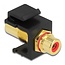 Tulp Keystone module - Tulp (v) | audio rechts (rood) | verguld | zwart