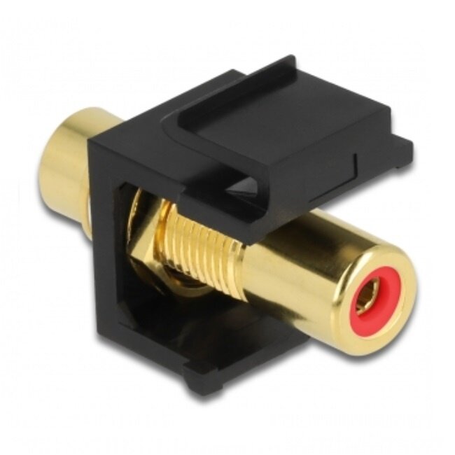 Tulp Keystone module - Tulp (v) | audio rechts (rood) | verguld | zwart
