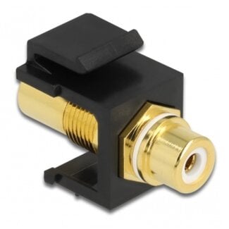 DeLOCK Tulp Keystone module - Tulp (v) | audio links (wit) | verguld | zwart