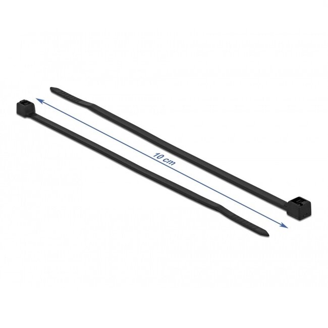 Tie-wraps 100 x 2,5mm / zwart - hittebestendig en UV-resistent (100 stuks)