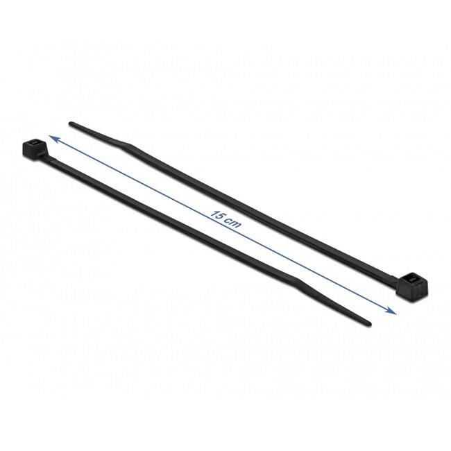 Tie-wraps 150 x 3,6mm / zwart - hittebestendig en UV-resistent (100 stuks)