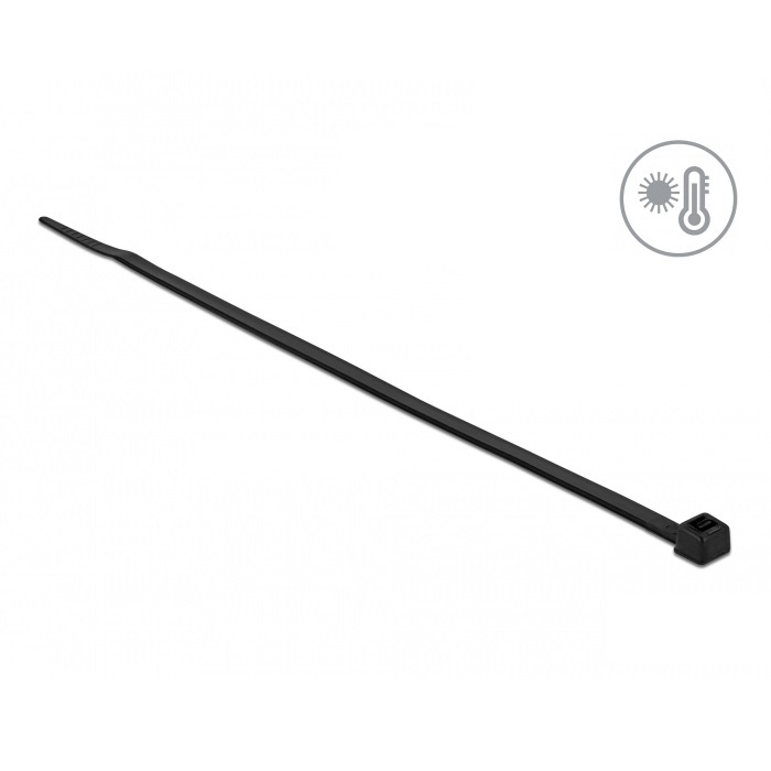 Tie-wraps 200 x 4,8mm / zwart - hittebestendig en UV-resistent (100 stuks)