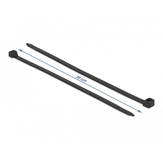 Tie-wraps 380 x 7,6mm / zwart - koudebestendig (50 stuks)