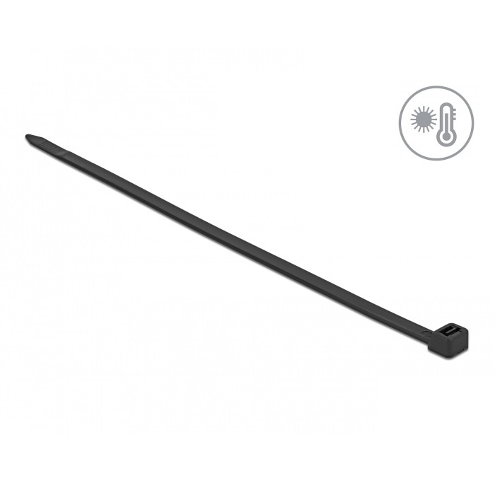Tie-wraps 380 x 7,6mm / zwart - hittebestendig (50 stuks)