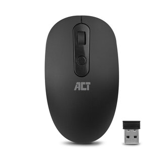 ACT ACT draadloze USB muis met 4 knoppen - 800-1200 DPI / zwart