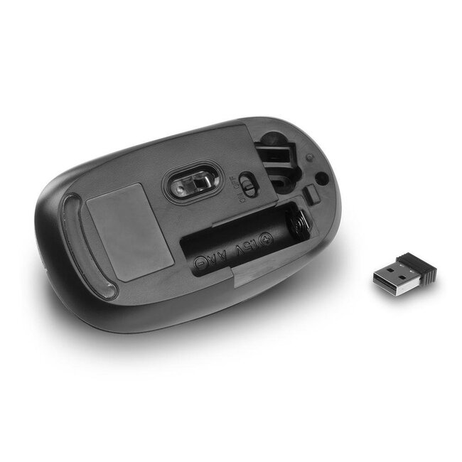 ACT draadloze USB muis met 4 knoppen - 800-1200 DPI / zwart