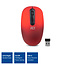 ACT draadloze USB muis met 4 knoppen - 800-1200 DPI / rood