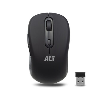 ACT ACT draadloze USB muis met 6 knoppen - 1000-1600 DPI / zwart
