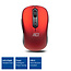 ACT draadloze USB muis met 6 knoppen - 1000-1600 DPI / rood