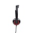 Gembird comfortabele stereo on-ear headset - 2x 3,5mm Jack / zwart/rood - 1,8 meter