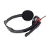 Gembird comfortabele stereo on-ear headset - 2x 3,5mm Jack / zwart/rood - 1,8 meter