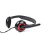 Gembird comfortabele stereo on-ear headset - 2x 3,5mm Jack / zwart/rood - 1,8 meter