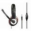 Gembird comfortabele stereo on-ear headset - 1x 3,5mm Jack 4-polig / zwart/rood - 1,8 meter